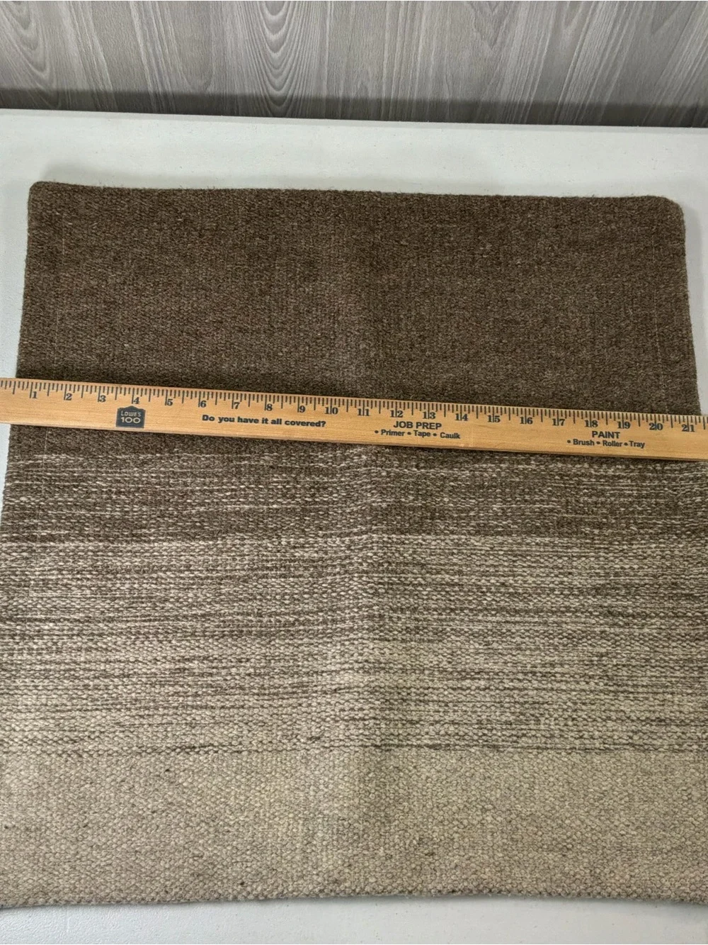 Pottery Barn Ombre Undyed Wool Pillow Cover 20x20in Natural Brown Tan Set Of 2
